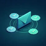 email authentication: SPF, DKIM and DMARC verification seals around an envelope
