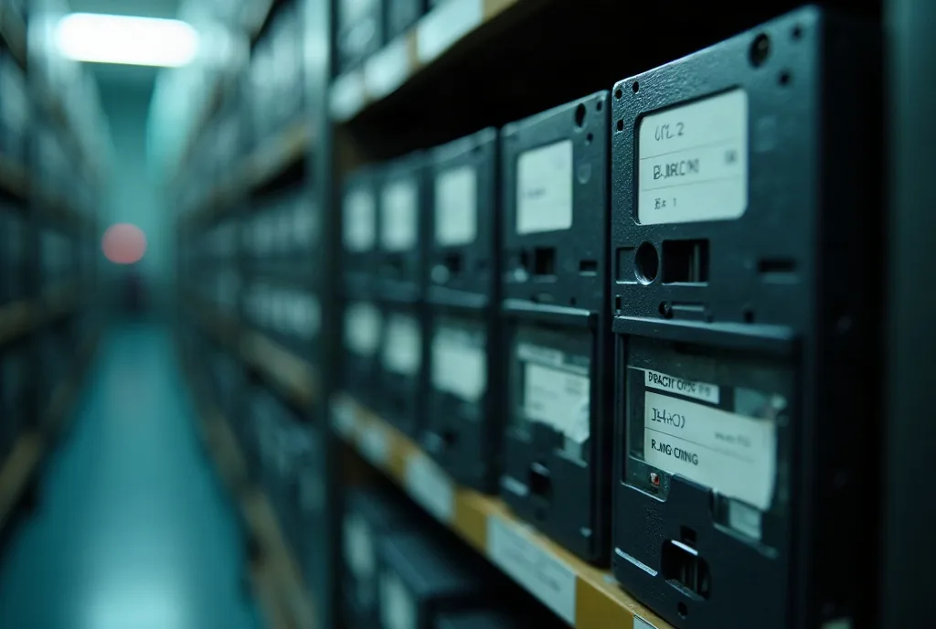 Tape backup library with cartridges
