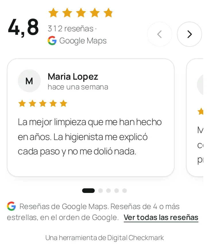 El carrusel en un celular: una tarjeta a la vez.